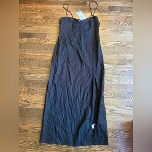 Zara midi linen blend dress